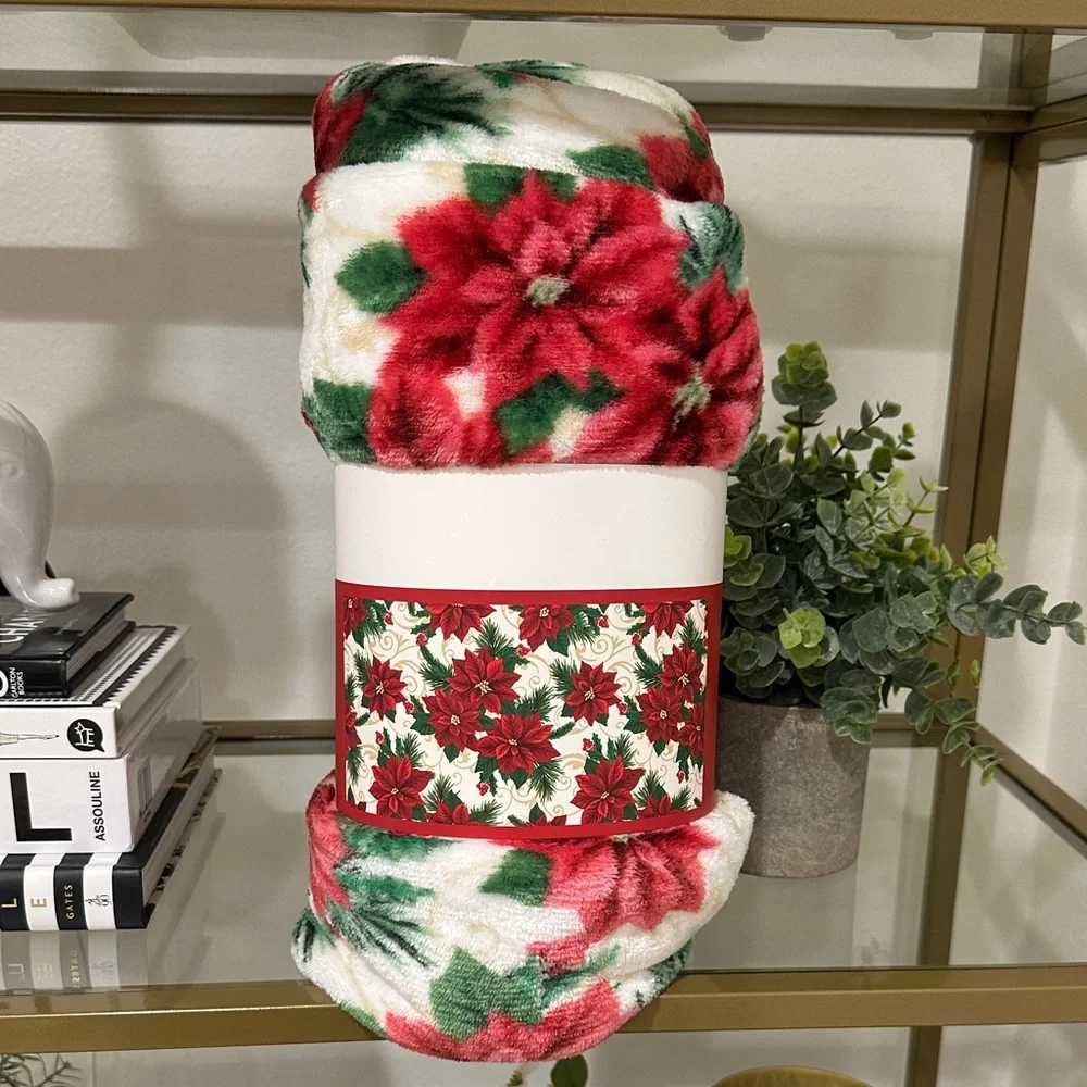 Poinsettia Throw Blanket